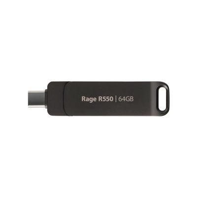 3. Patriot Rage R550 64GB Dual USB A+C, Alu, 100MBs