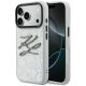 Etui Karl Lagerfeld IML Glitter KL Diamond Logo na iPhone 17 Pro - srebrne