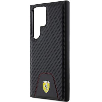 6. Etui Ferrari Carbon Stitched Bottom na Samsung Galaxy S24 Ultra - czarne