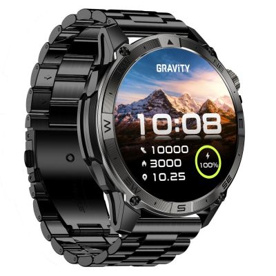 8. Smartwatch Gravity Czarny Pasek + Bransoleta GT46-1