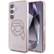 Etui Karl Lagerfeld Rhinestones K. Head Logo Samsung Galaxy S25 różowy