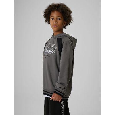 4. Bluza dresowa loose z kapturem chłopięca 4F 4FJRAW26TSWSM3193-25S