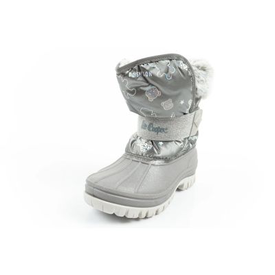 3. Lee Cooper buty zimowe śniegowce dziecięce ocieplane dla dziewczynki szare