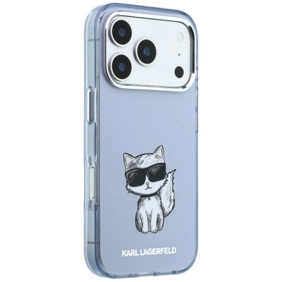 4. Etui Karl Lagerfeld IML Choupette Body   Sketch Print MagSafe na iPhone 17 Pro / 18 Pro - jasnoróżowe