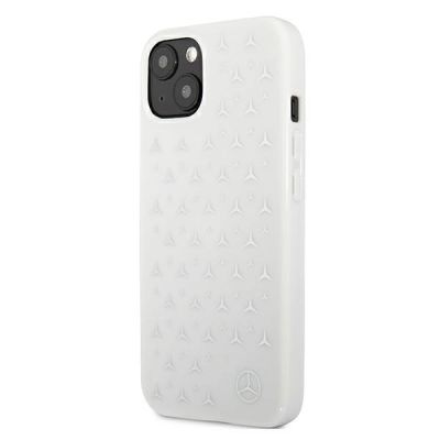 2. Etui Mercedes Silver Stars Pattern na iPhone 13 mini - białe