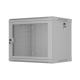 10. Szafa instalacyjna rack wisząca 19" 9U 600X450 szara drzwi perforowane Lanberg (flat pack)