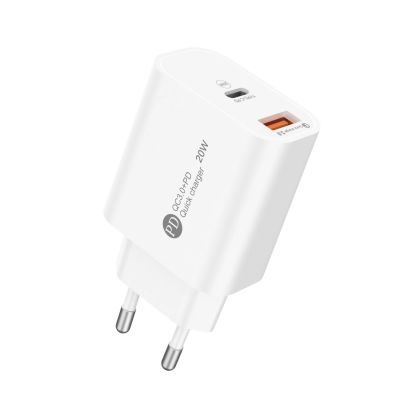 5. Ładowarka sieciowa Wozinsky WLS-20W 20 W USB-A USB-C z kablem USB-C - USB-C 1 m - biała