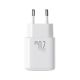 3. Ładowarka Joyroom JR-TCF20 sieciowa USB-C PD 20W - biała + kabel USB-C / USB-C 1m