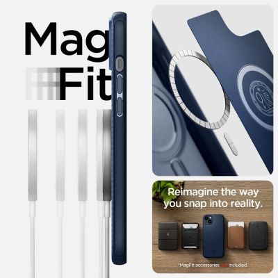9. Etui Spigen Mag Armor na iPhone 14 Plus - niebieskie
