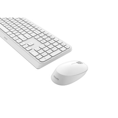 15. Philips 3000 series SPT6307W/00 klawiatura Dołączona myszka Uniwersalne RF Wireless QWERTY Angielski Biały