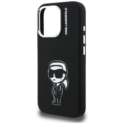 6. Etui Karl Lagerfeld Silicone Karl Sketch MagSafe na iPhone 16 Pro - czarne