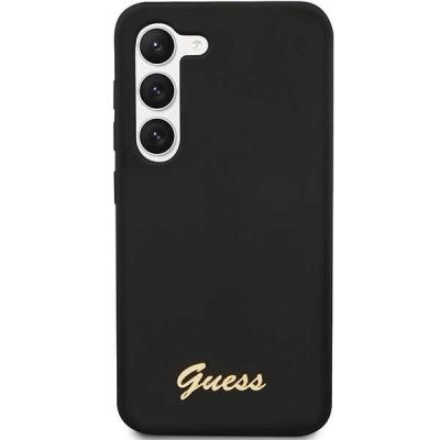 3. Etui Guess Silicone Vintage Gold Logo na Samsung Galaxy S23 - czarne