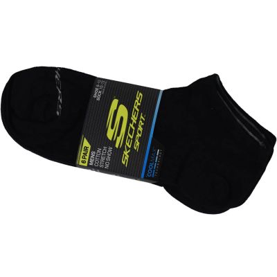 Skechers 6pk Terry No Show S115055-BLK Czarne 41-46