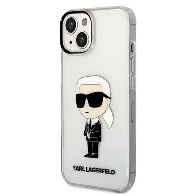 2. Etui Karl Lagerfeld Ikonik Karl Lagerfeld na iPhone 13 / 14 / 15 - przezroczyste