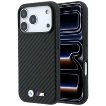 Etui BMW M Carbon Metal Logo MagSafe na iPhone 17 Pro / 18 Pro - czarne