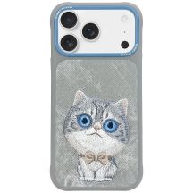 Etui Nimmy Big Eyed Pet 2.0 Cat do iPhone 17 Pro Max - szare