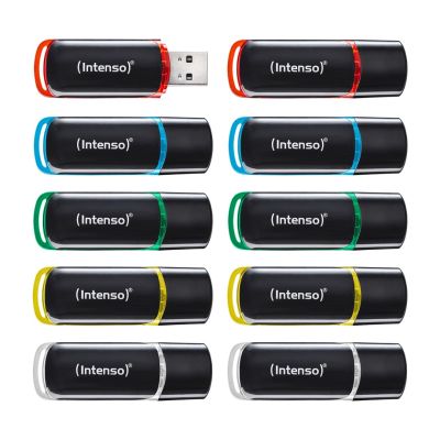 7. Intenso 3511561 pamięć USB 8 GB USB Typu-A 2.0 Czarny, Czerwony, Zielony, Przezroczysty, Żółty, Niebieski