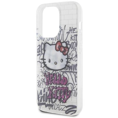 6. Etui Hello Kitty IML Kitty On Bricks Graffiti na iPhone 15 Pro Max - białe