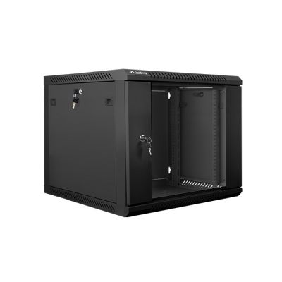 9. Szafa jednosekcyjna Lanberg WF01-6609-10B (9U; 500mm / 600mm / 600 mm; wisząca; Szklane; 19''; kolor czarny)
