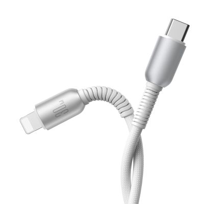 5. Kabel Joyroom S-A51 Cutting-Edge Series 30W USB-C - Lightning 1,2m - jasnoszary