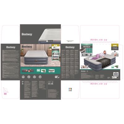 23. Bestway 6713I / 23 dmuchany materac Podwójny materac Szary Unisex