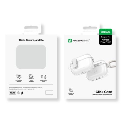 4. Etui silikonowe AMAZINGTHING Minimal Case do AirPods Pro 2 - przezroczyste