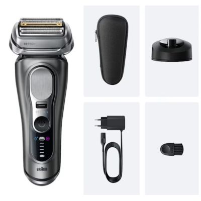 3. Braun Series 9 Pro+ 9615S Golarka foliowa Przycinarka Czarny, Szary