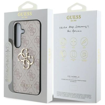 8. Etui Guess Big 4G Logo Classic Logo do Samsung Galaxy S25 różowy
