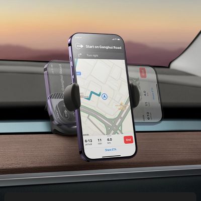 12. Uchwyt samochodowy elektryczny z panelem słonecznym do Tesla Model 3 / Y Baseus T-Space - czarny