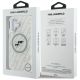 8. Etui Karl Lagerfeld IML Glitter Karl & Choupette Heads Logo MagSafe na iPhone 16 - szare