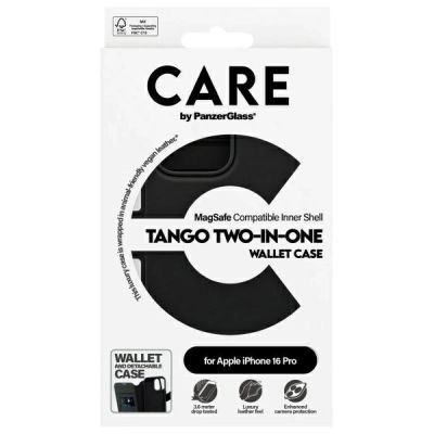 4. Etui CARE by PanzerGlass Feature Tango 2in1 Wallet MagSafe na iPhone 16 Pro - czarne