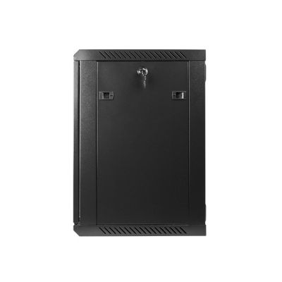 3. Szafa rack Lanberg WF01-6412-10B (12U; 635mm / 600mm / 450 mm; wisząca; Szklane; 19''; kolor czarny)