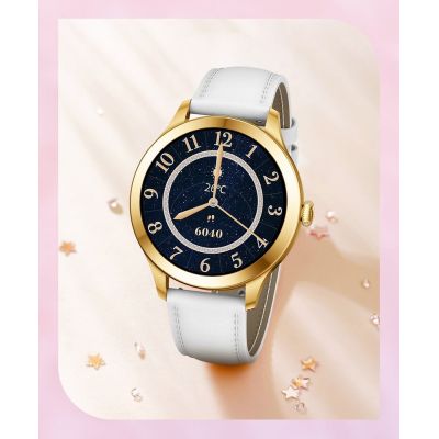 18. Smartwatch Gravity Biało Złoty 2 Paski GT25-2 PRO