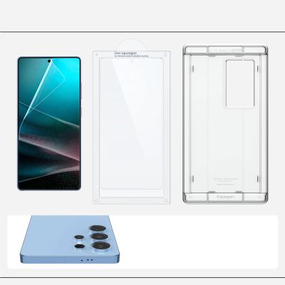 6. Szkło hybrydowe Spigen Elite Shield EZ FIT na Samsung Galaxy S25 Ultra - przezroczyste