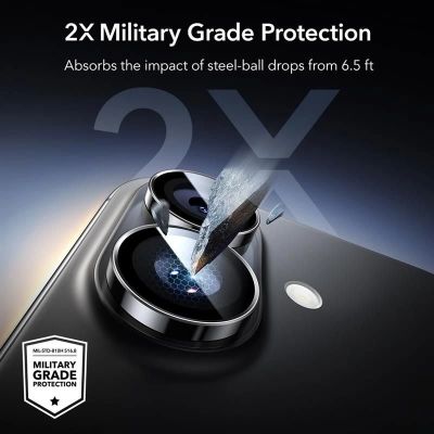 4. Osłona aparatu ESR Armorite na iPhone 16 / 16 Plus / 17 - czarna