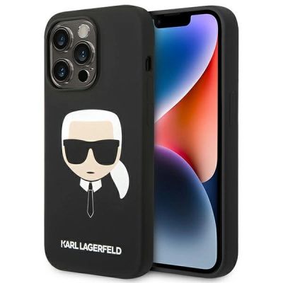Etui Karl Lagerfeld Silicone Karl`s Head na iPhone 14 Pro Max - czarne