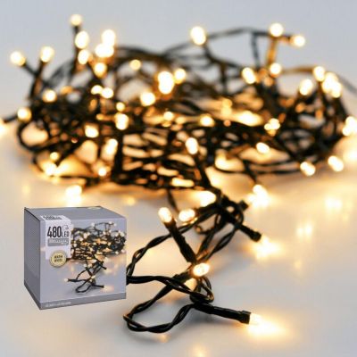 4. LAMPKI CHOINKOWE ŁAŃCUCH ŚWIETLNY 480 LED CIEPŁY BIAŁY