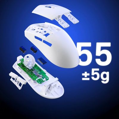 7. REDRAGON M918W & K1NG PRO MAX & Biały myszka RF Wireless + Bluetooth + USB Type-C
