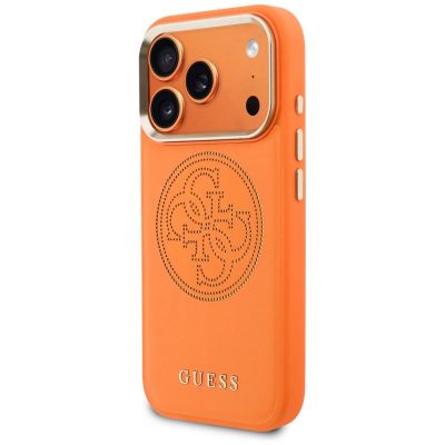 2. Etui Guess Perforated 4G MagSafe na iPhone 17 Pro - pomarańczowe