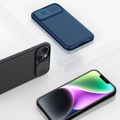 15. Nillkin CamShield Pro Magnetic Case etui iPhone 14 Plus pokrowiec osłona na aparat kamerę czarny (z MagSafe)