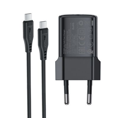 5. Ładowarka sieciowa Acefast A118 30W GaN USB-C z kablem USB-C - USB-C 1.2m - czarna