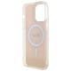 7. Etui Guess IML Iridescent MagSafe na iPhone 15 Pro - różowe