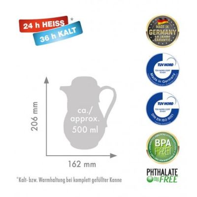 5. ROTPUNKT DZBANEK TERMOS, 0,5 L, IVORY (ECRU) 530IV