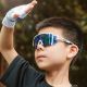 7. Okulary rowerowe Rockbros dla dzieci, polaryzacyjne, z ochroną UV dziecięce - białe (niebieskie soczewki)