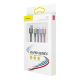 17. Baseus kabel przewód USB 4w1 2x Lightning / USB Typ C / micro USB w nylonowym oplocie 3.5A 1.2m czarny (CA1T4-A01)