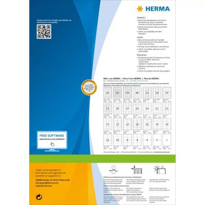 2. HERMA 4627 samoprzylepne etykiety Prostokąt Na stałe Biały 800 szt.