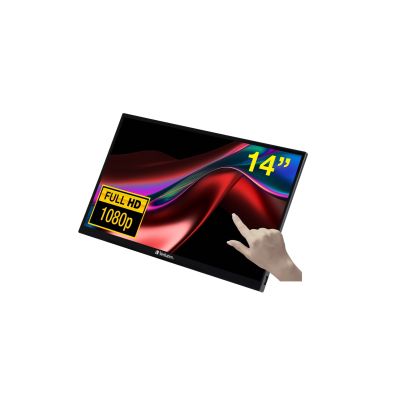 Verbatim 49591 monitor komputerowy 35,6 cm (14") 1920 x 1080 px Full HD LCD Ekran dotykowy Czarny