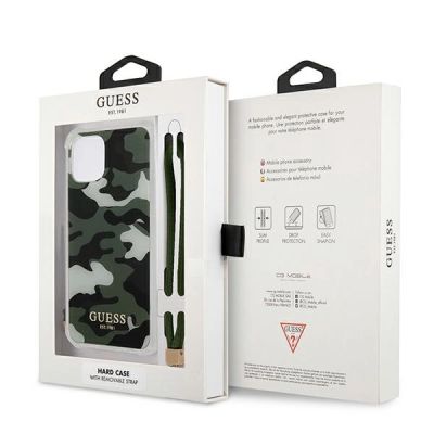8. Etui Guess Camo Collection na iPhone 12 / iPhone 12 Pro - zielone