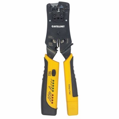 11. INTELLINET ZACISKARKA WTYKÓW RJ45/RJ11/RJ12/RJ22 Z TESTEREM OKABLOWANIA 780124