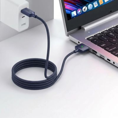 6. Kabel Tech-Protect MMC01 Ultraboost USB-C / USB-C MagSafe 3 140W 200 cm do MacBook - granatowy